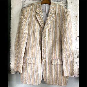 HASPEL Summer Stripped Linen Sport Coat 38R - FAB!